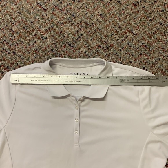 Tribal NWOT White Tennis/Golf Short Sleeve Performance Polo Shirt Size XL - Picture 8 of 10